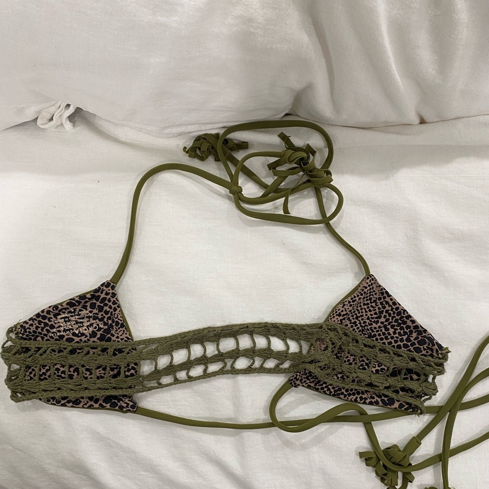 Acacia Swimwear wrap crochet bikini top